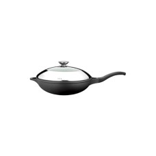 Vok-tava Arshia Die Cast Wok Pan WO395-616, 32 sm, qara