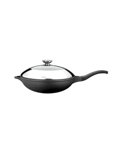 Vok-tava Arshia Die Cast Wok Pan WO395-616, 32 sm, qara