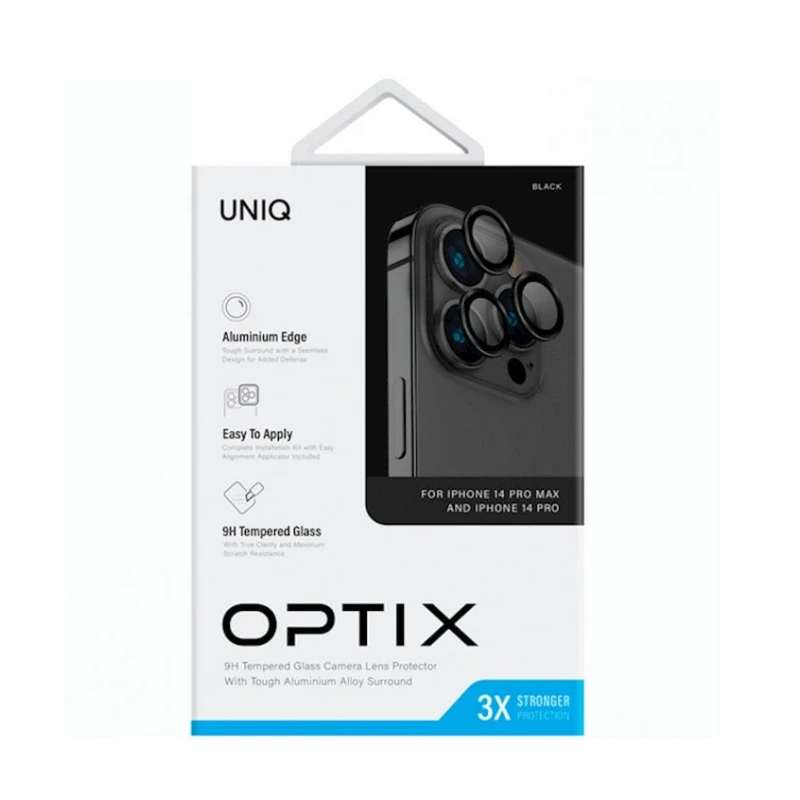 Защитное стекло UNIQ Optix для Apple iPhone 14 Pro/14 Pro Max Midnight Black Защитное стекло UNIQ Optix для Apple iPhone 14 Pro/14 Pro Max Midnight Black