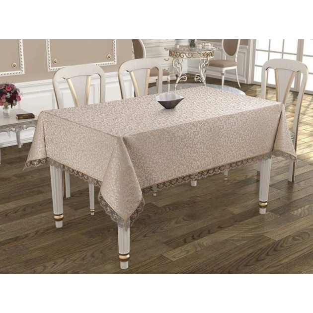 Скатерть Sahara SHA-00001199, прямоугольная, 160x220 см, сатин, коричневая Скатерть Sahara SHA-00001199, прямоугольная, 160x220 см, сатин, коричневая