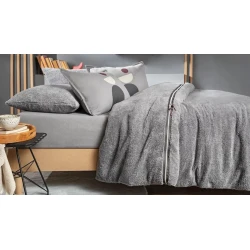 Yataq dəsti Yataş CoverMe Quadro, yataq örtüyü160x220 sm, mələfə 100х200 sm, yastıq üzü 50x70 sm, birnəfərlik, pambıq/poliester, boz