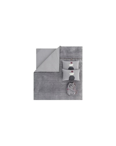 Yataq dəsti Yataş CoverMe Quadro, yataq örtüyü160x220 sm, mələfə 100х200 sm, yastıq üzü 50x70 sm, birnəfərlik, pambıq/poliester, boz