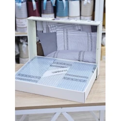 Комплект постельного белья Hummel SHA-00006249, пододеяльник 200х220 см, простыня 240х260 см, 2 шт наволочки 50х70 см, двуспальный, хлопок, разноцветный