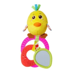 Игрушка-погремушка Chicco Baby Senses Цыпленок, пластик/текстиль, 3+ месяца