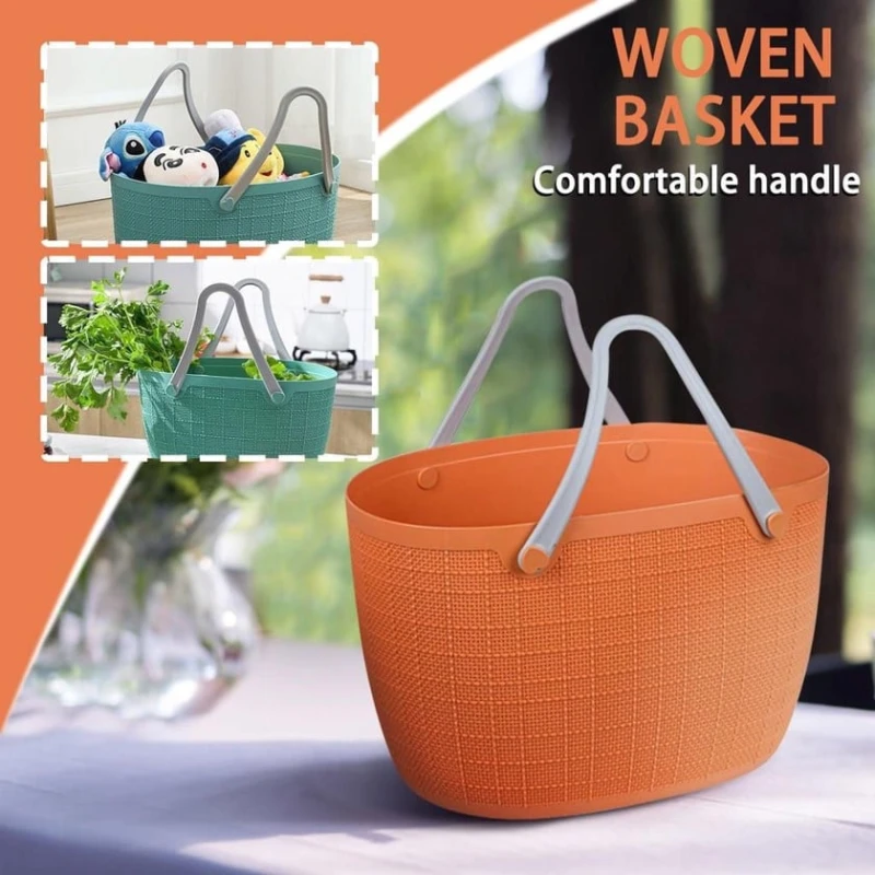 Корзина для пикника 429, оранжевая, 14x30x18 см