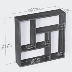 Настенная полка Art Mebel 236, ламинат, 58х61х15 см Настенная полка Art Mebel 236, ламинат, 58х61х15 см