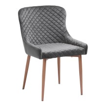 Stul JYSK Pebringe, polyester, boz/palıdı, 53х82х62 sm, 2 əd