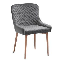 Стул JYSK Pebringe, полиэстер, серый/коричневый, 53х82х62 см, 2 шт