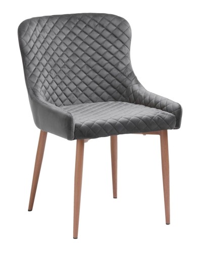 Stul JYSK Pebringe, polyester, boz/palıdı, 53х82х62 sm, 2 əd