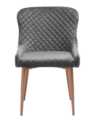 Stul JYSK Pebringe, polyester, boz/palıdı, 53х82х62 sm, 2 əd