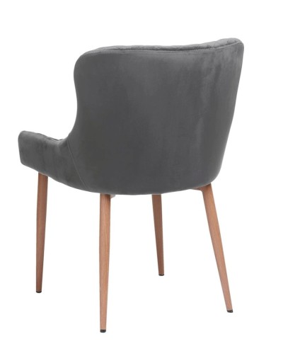 Stul JYSK Pebringe, polyester, boz/palıdı, 53х82х62 sm, 2 əd