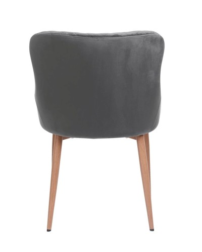Stul JYSK Pebringe, polyester, boz/palıdı, 53х82х62 sm, 2 əd