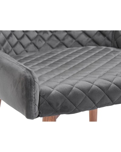 Stul JYSK Pebringe, polyester, boz/palıdı, 53х82х62 sm, 2 əd
