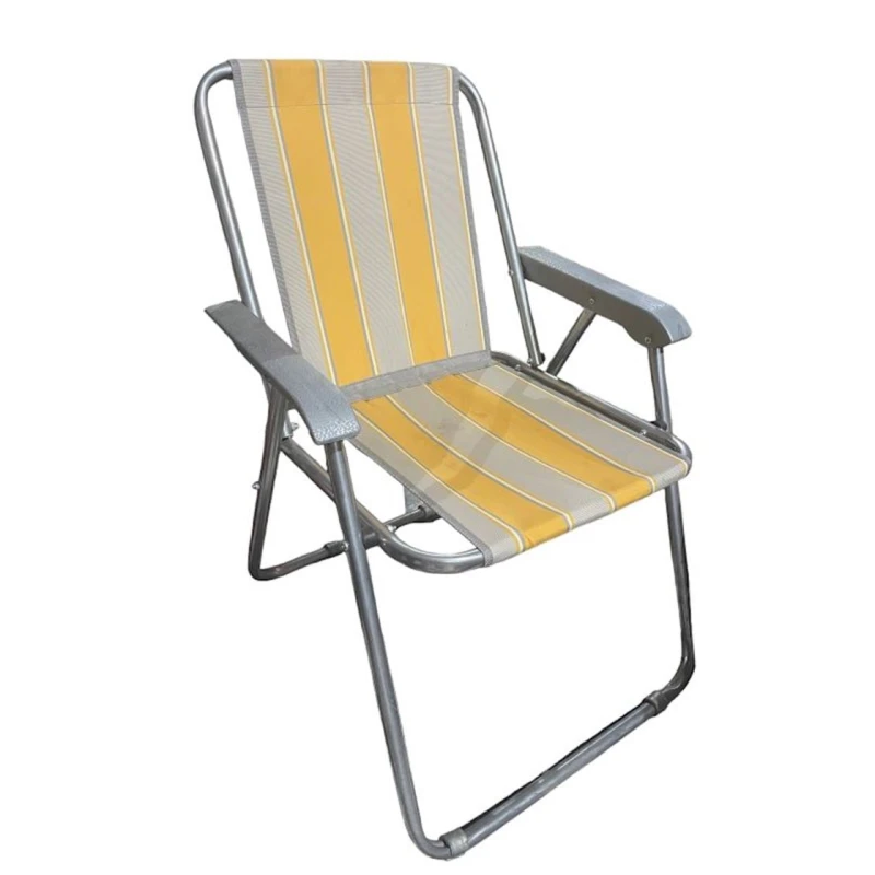 Кресло ZTW-KR4, металл, ткань, желтое, 44x39x76 см