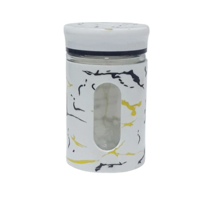 Ədviyyat üçün qab K601MB, şüşə, ağ