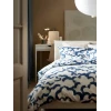 Комплект постельного белья IKEA Ekpurpurmal, 240x220/50x60 см, синий/белый Комплект постельного белья IKEA Ekpurpurmal, 240x220/50x60 см, синий/белый
