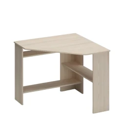 Yazı masası Alero, LDSP, 74х90х90 sm, rəflərlə, ağ