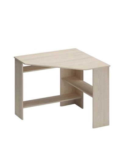 Yazı masası Alero, LDSP, 74х90х90 sm, rəflərlə, ağ