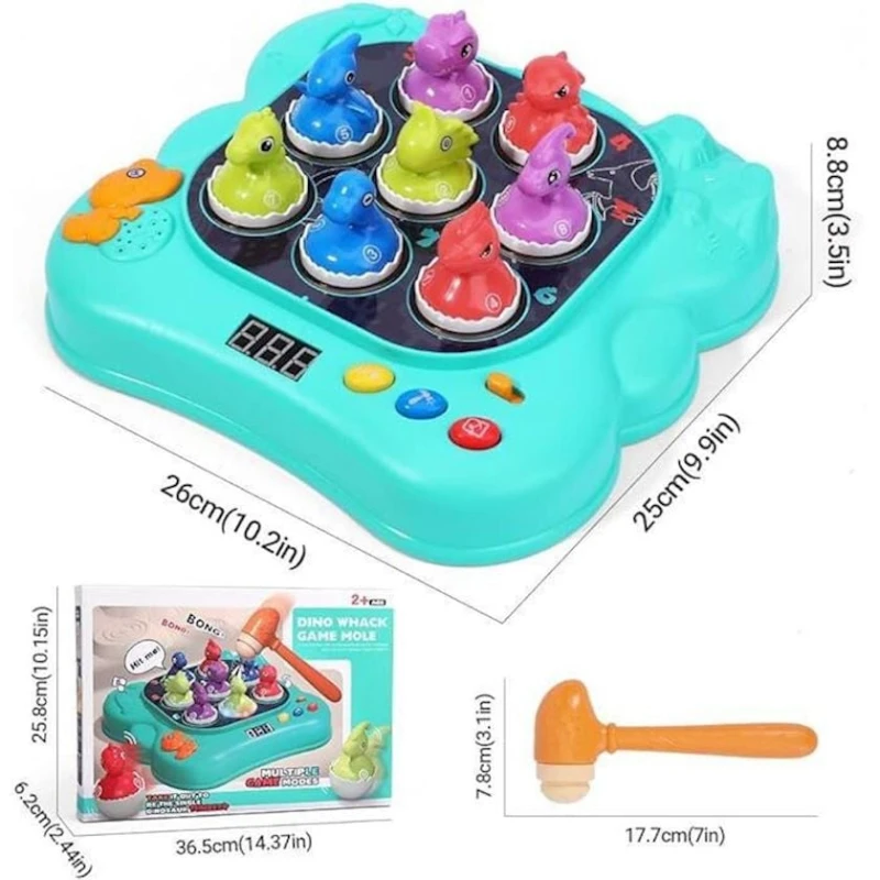 İnkişaf etdirən oyuncaq 12061U Dino Pop and Pounce, musiqili, 25х25 sm, 2+ yaş