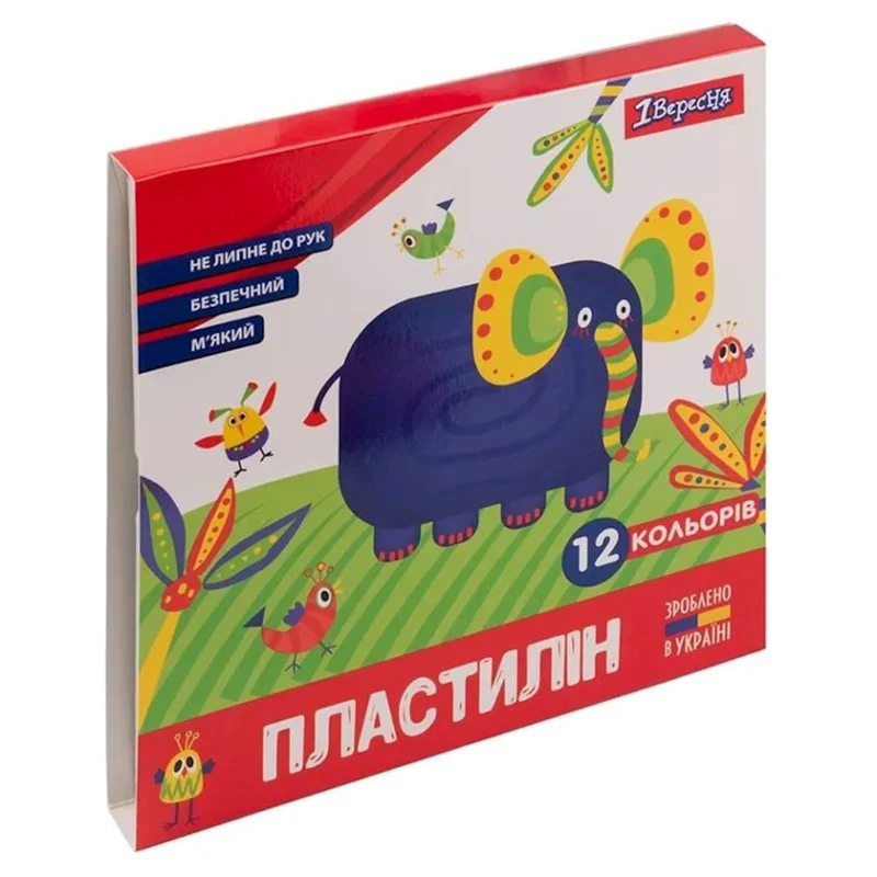 Plastilin 1 Вересня 540586, 12 rəng