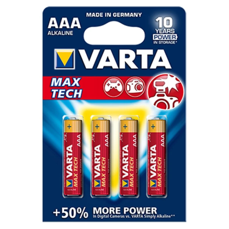 Батарея Varta Max Tech 4703 LR03 AAA, 4 шт Батарея Varta Max Tech 4703 LR03 AAA, 4 шт
