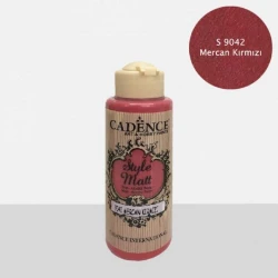 Краска матовая Cadence Style Matt Paint S9042 Coral Red, с бархатистым эффектом, 120 мл