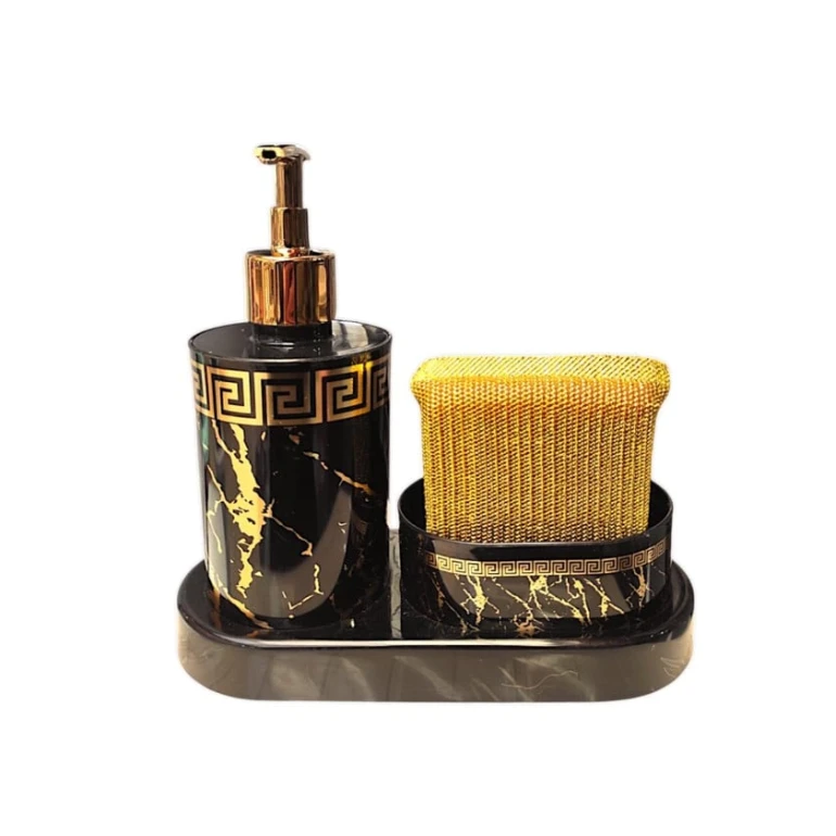 Дозатор для жидкого мыла с губкой, пластиковый, 23x20 см Дозатор для жидкого мыла с губкой, пластиковый, 23x20 см