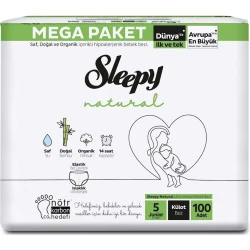 Трусики-подгузники Sleepy Natural 5 Junior, 100 шт