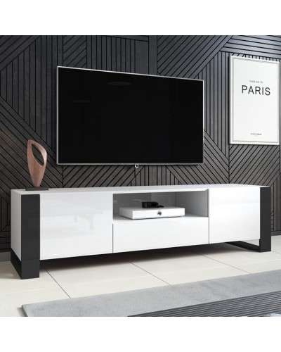 Tumba Ev Plus ev_12116038, LDSP, qara-ağ, 180x44x48 sm