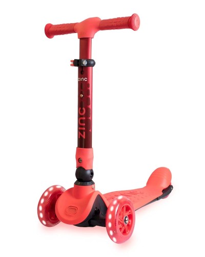 Uşaqlar üçün samokat Hypro Zinc Flyte Three Wheeled Folding ZC07924, qırmızı