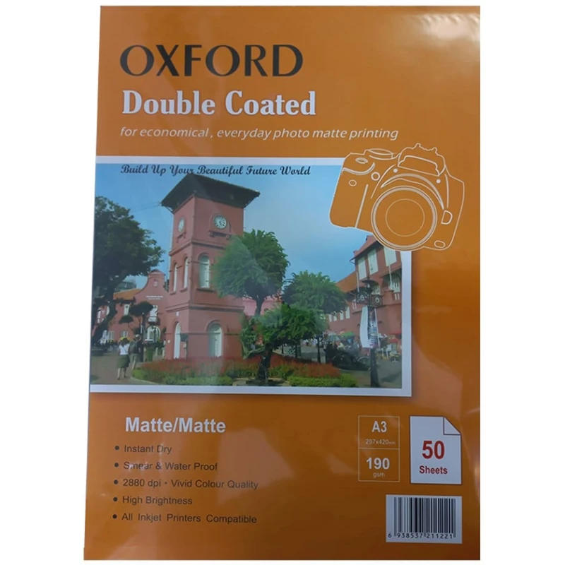 Фотобумага Oxford, A3, 190 gsm, 50 шт Фотобумага Oxford, A3, 190 gsm, 50 шт