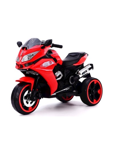 Uşaq elektrik motosikli Zies CN.M-1300, 2 motor, 2 saat işləmə müddəti, ksenon faraları, səs effektləri, 15.56 kq, qırmızı