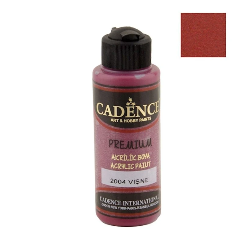 Акриловая краска Cadence Premium Acrylic Paint 2004 Cherry, вишневый, 120 мл Акриловая краска Cadence Premium Acrylic Paint 2004 Cherry, вишневый, 120 мл