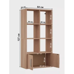 Стеллаж 3563_M3Au24StellajSotiBigSon, 64x29x127 см