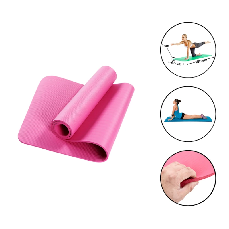 Yoqa üçün mat Gymnic 2060, 1 sm, çəhrayı