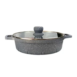 Кастрюля Elif ELD, 36 см, с крышкой, гранит, серый, Турция - Elif_8873369