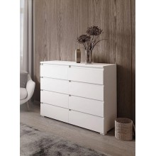 Komod Letta, LDSP, ağ, 100x45x120 sm