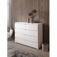 Komod Letta, LDSP, ağ, 100x45x120 sm