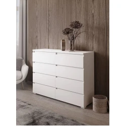 Комод Letta, ЛДСП, белый, 100x45x120 см Комод Letta, ЛДСП, белый, 100x45x120 см