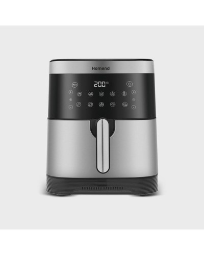 Aerofritür Homend Airfryday 2512H, 41,5x30,9x36,5 sm, paslanmaz polad, inox qara, 1900 watt, 9 lt - 205.03.1014935