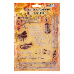 Силиконовые штампы Decola Звуки музыки, 15 шт