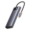 USB HUB Docking Station Baseus Metal Gleam Series 6-in-1 Multifunctional Type-C (WKWG030113)