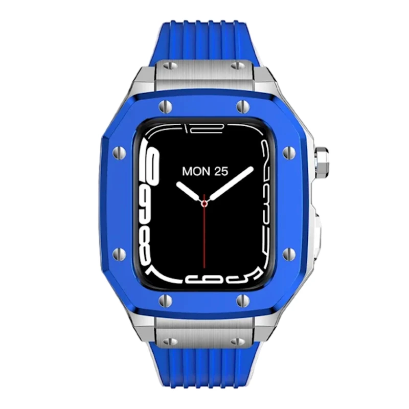 Ремешок и чехол Greatcase SW619 для Apple Watch 44mm Blue