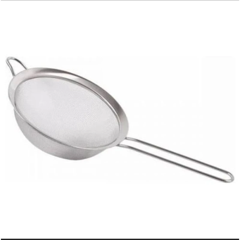 Dəstəli ələk 16 sm, paslanmayan polad, gümüşü