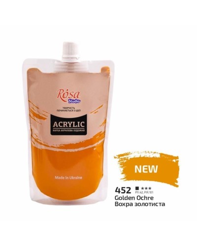 Akril boya Rosa Studio 452 Golden Ochre, 200 ml