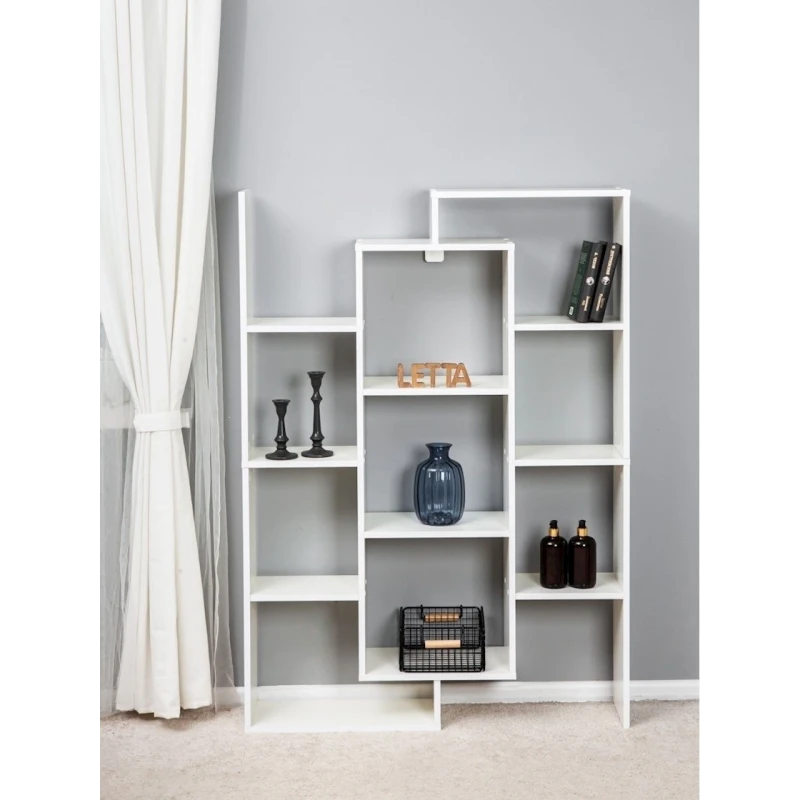 Стеллаж Letta ЛДСП, белый, 140х20х103 см Стеллаж Letta ЛДСП, белый, 140х20х103 см