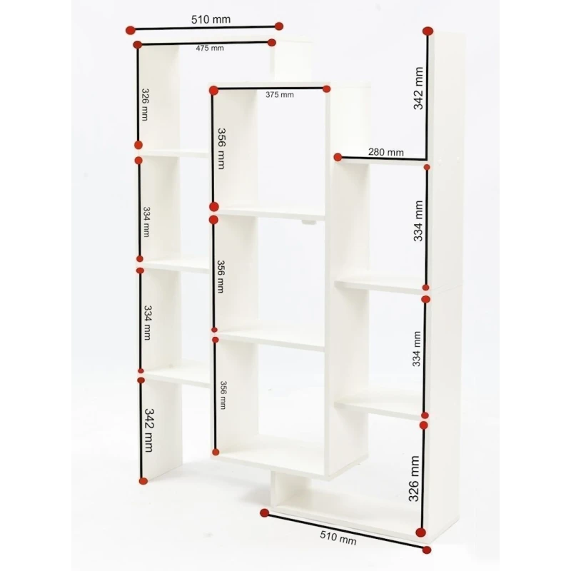 Стеллаж Letta ЛДСП, белый, 140х20х103 см Стеллаж Letta ЛДСП, белый, 140х20х103 см