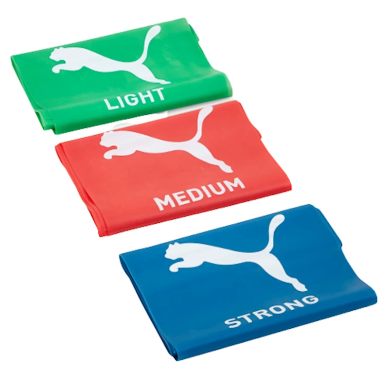 Набор фитнес-резинок Puma Elastic Training Exercise Bands, 3 шт, зеленый, красный, синий Набор фитнес-резинок Puma Elastic Training Exercise Bands, 3 шт, зеленый, красный, синий