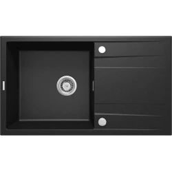 Кухонная мойка Deante Eridan ZQE_G113, гранит, черная, 86x50x20.9 см