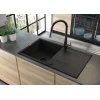 Кухонная мойка Deante Eridan ZQE_G113, гранит, черная, 86x50x20.9 см